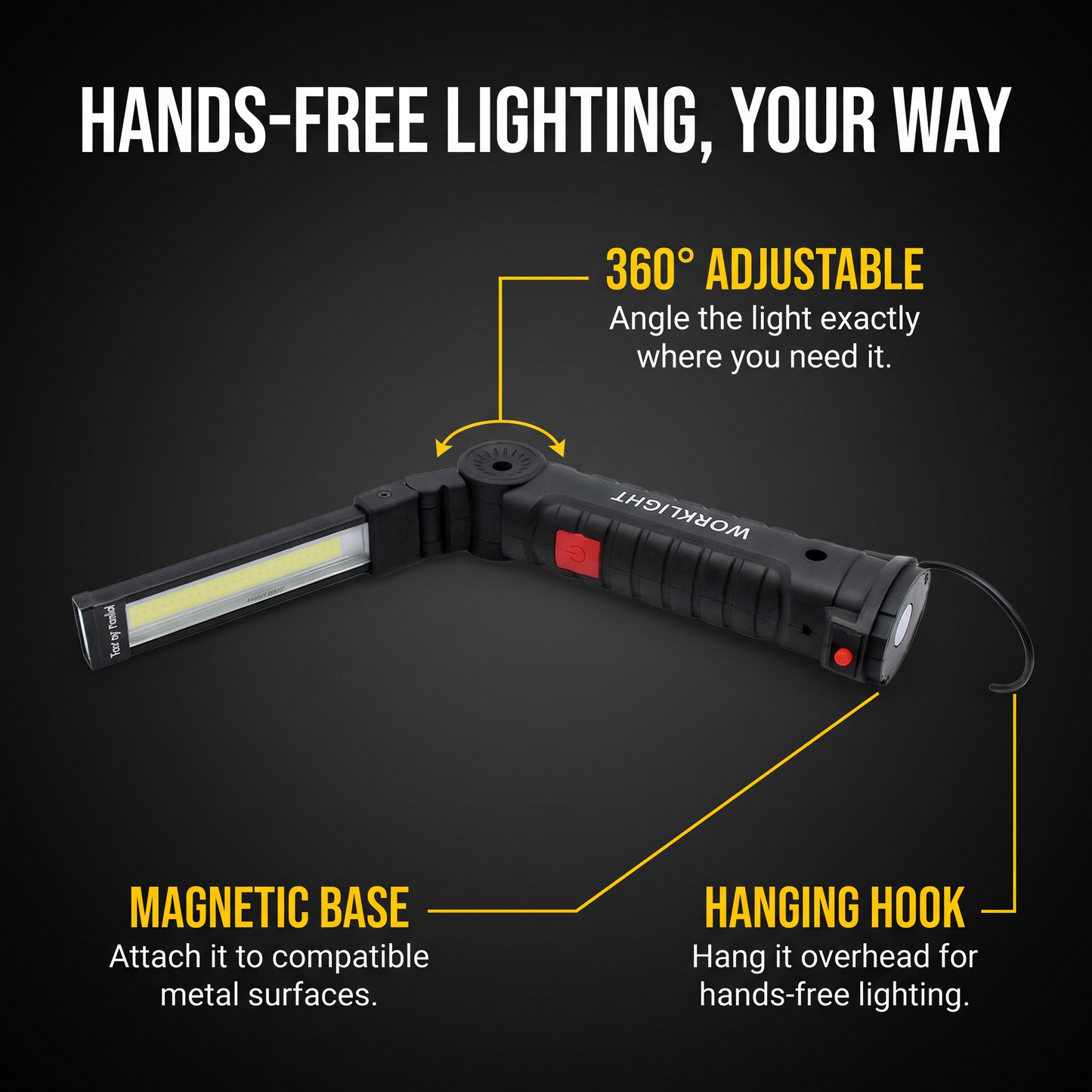 360° Magnetic Work Light Set – 2 Pack