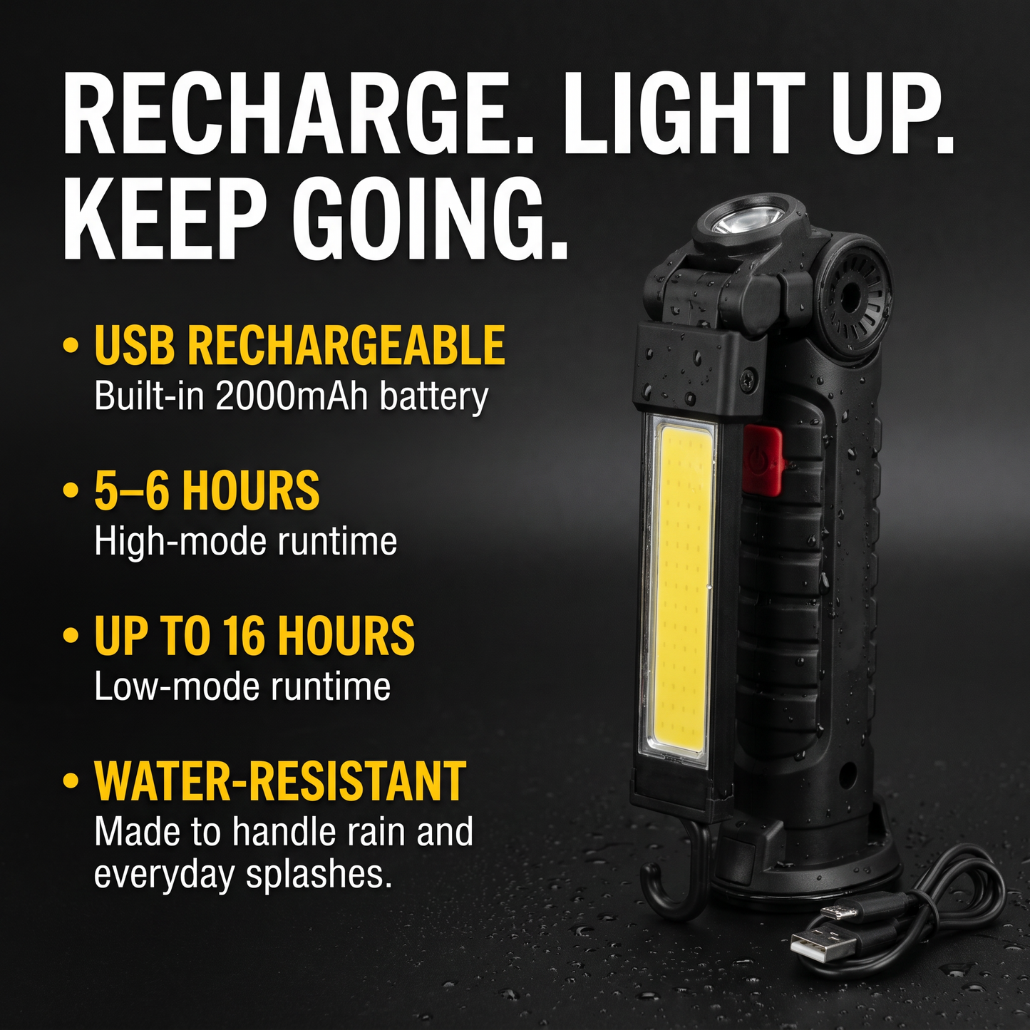 360° Magnetic Work Light Set – 2 Pack