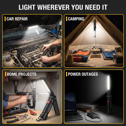 360° Magnetic Work Light Set – 2 Pack